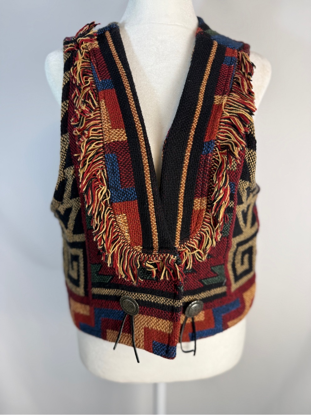 Vintage Painted Pony Tapestry Vest